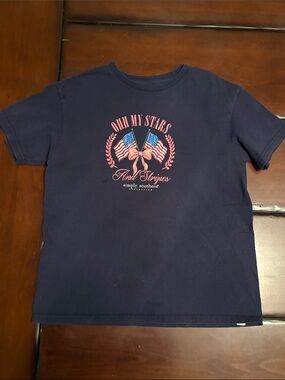 Simply Southern Girls Navy "Ohh My Stars and Stripes" T-Shirt